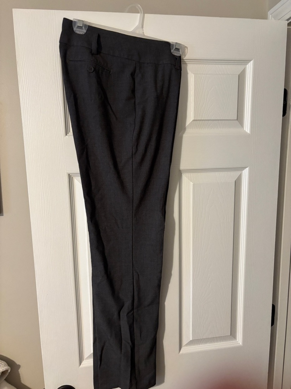 Worthington Dark Charcoal Straight-Leg Dress Pants